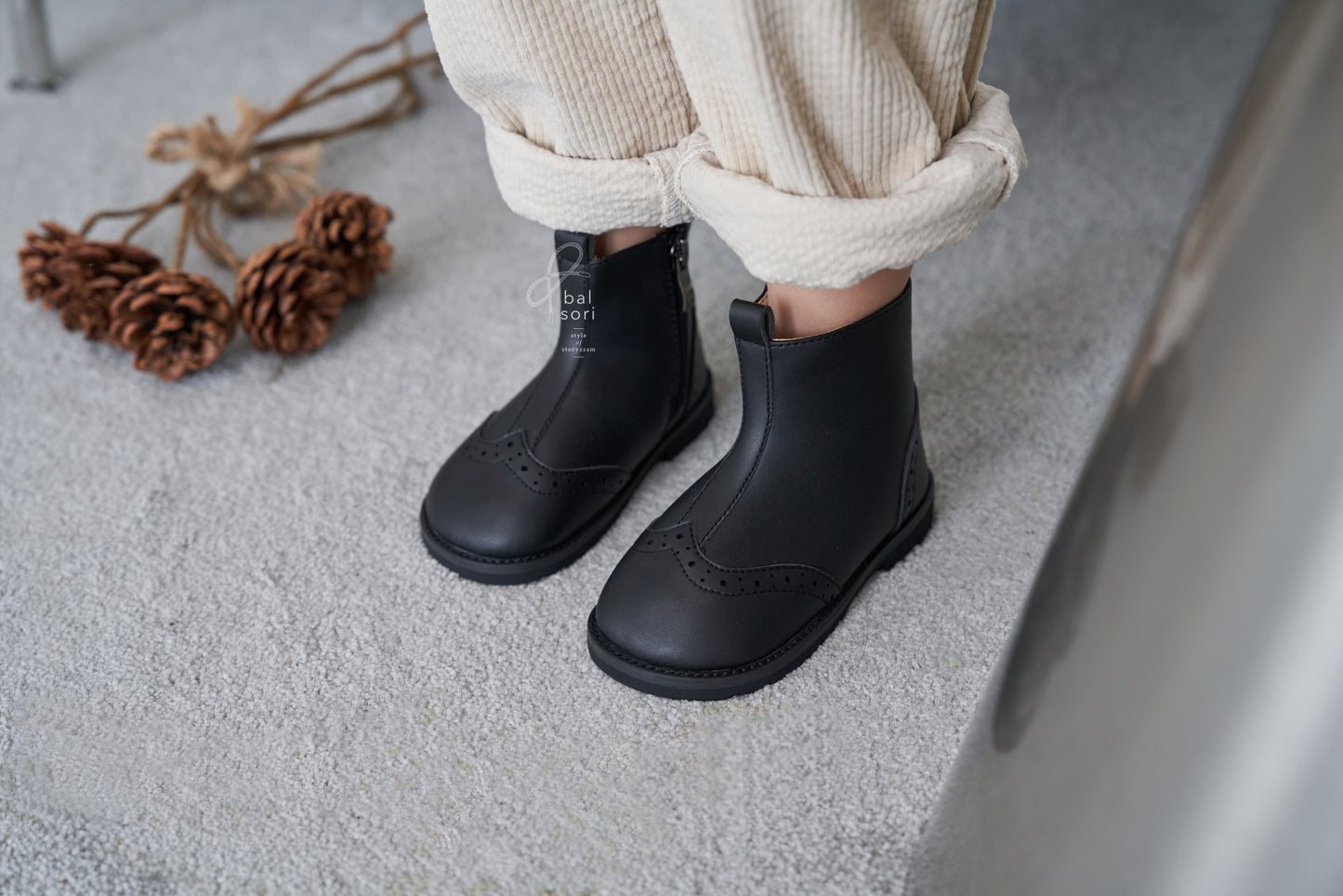 英倫側拉鏈靴子