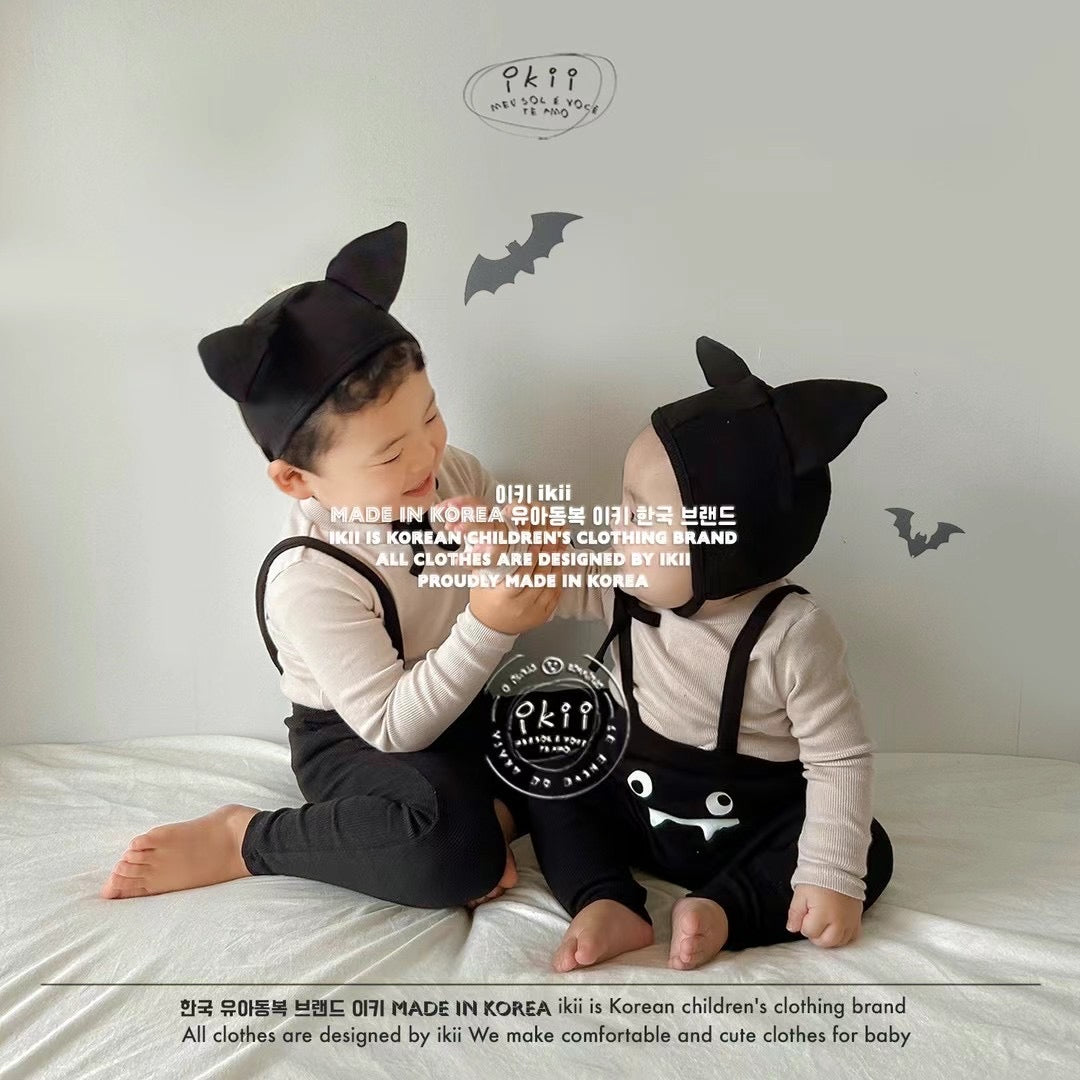 Halloween leggings overall(揹帶褲+帽子)