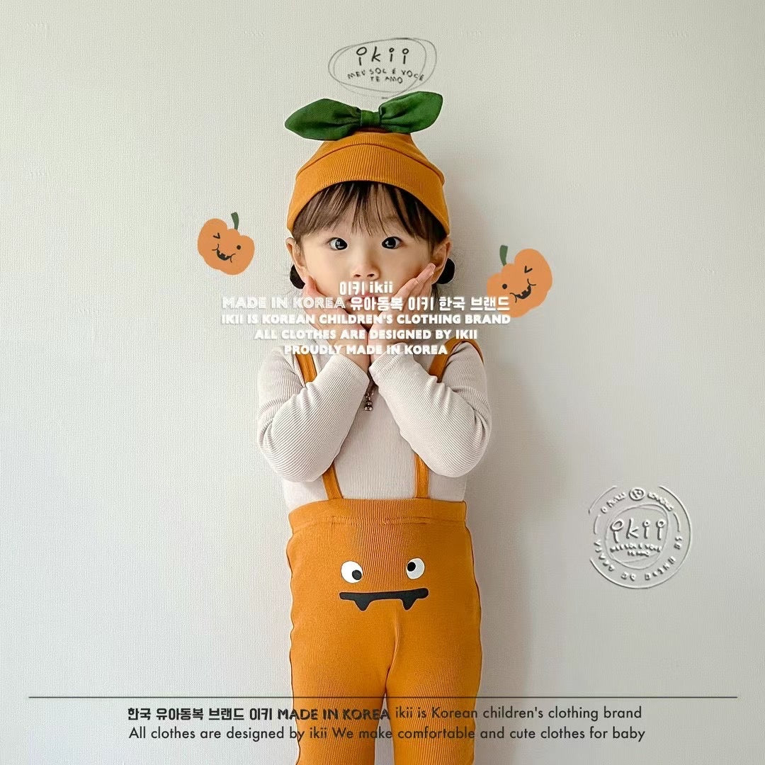 Halloween leggings overall(揹帶褲+帽子)