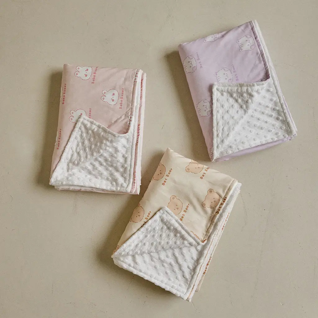 Pastel彩筆綿綿微纖維絨毛泡泡薄毯