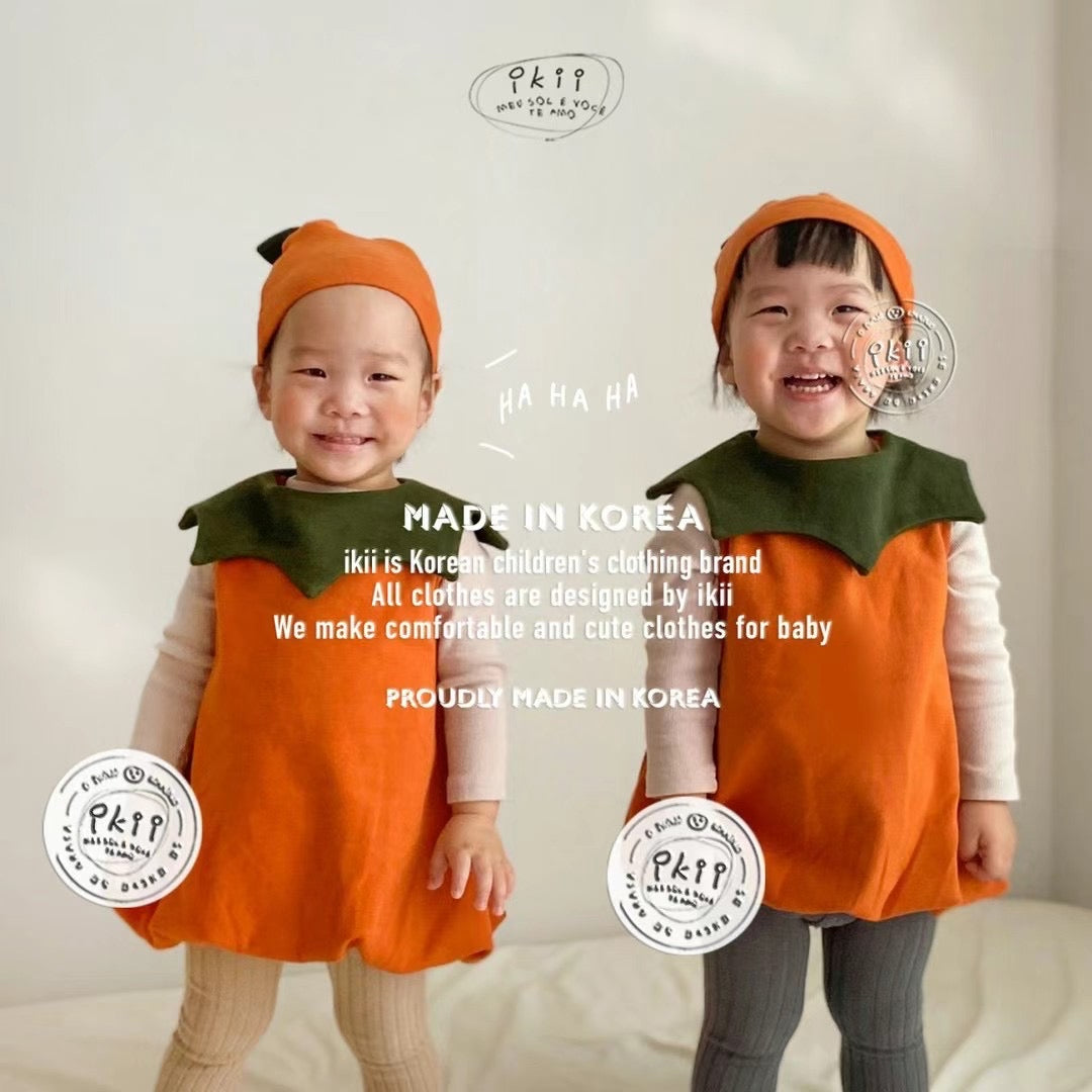 Pumpkin Tunic kids(包屁上衣+帽子)