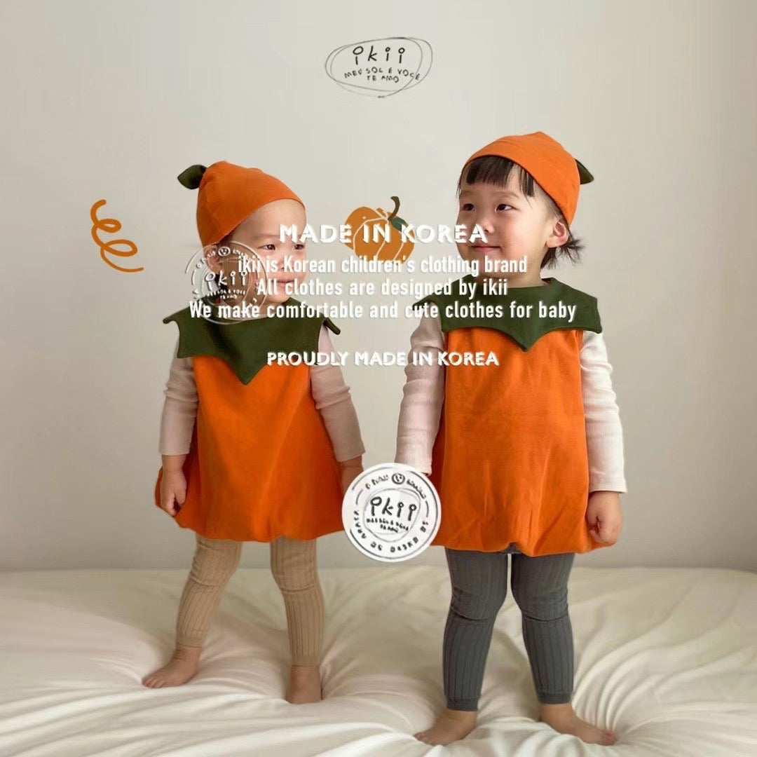 Pumpkin Tunic kids(包屁上衣+帽子)
