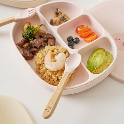 BABY自主進食系列-櫸木矽膠勺叉套裝