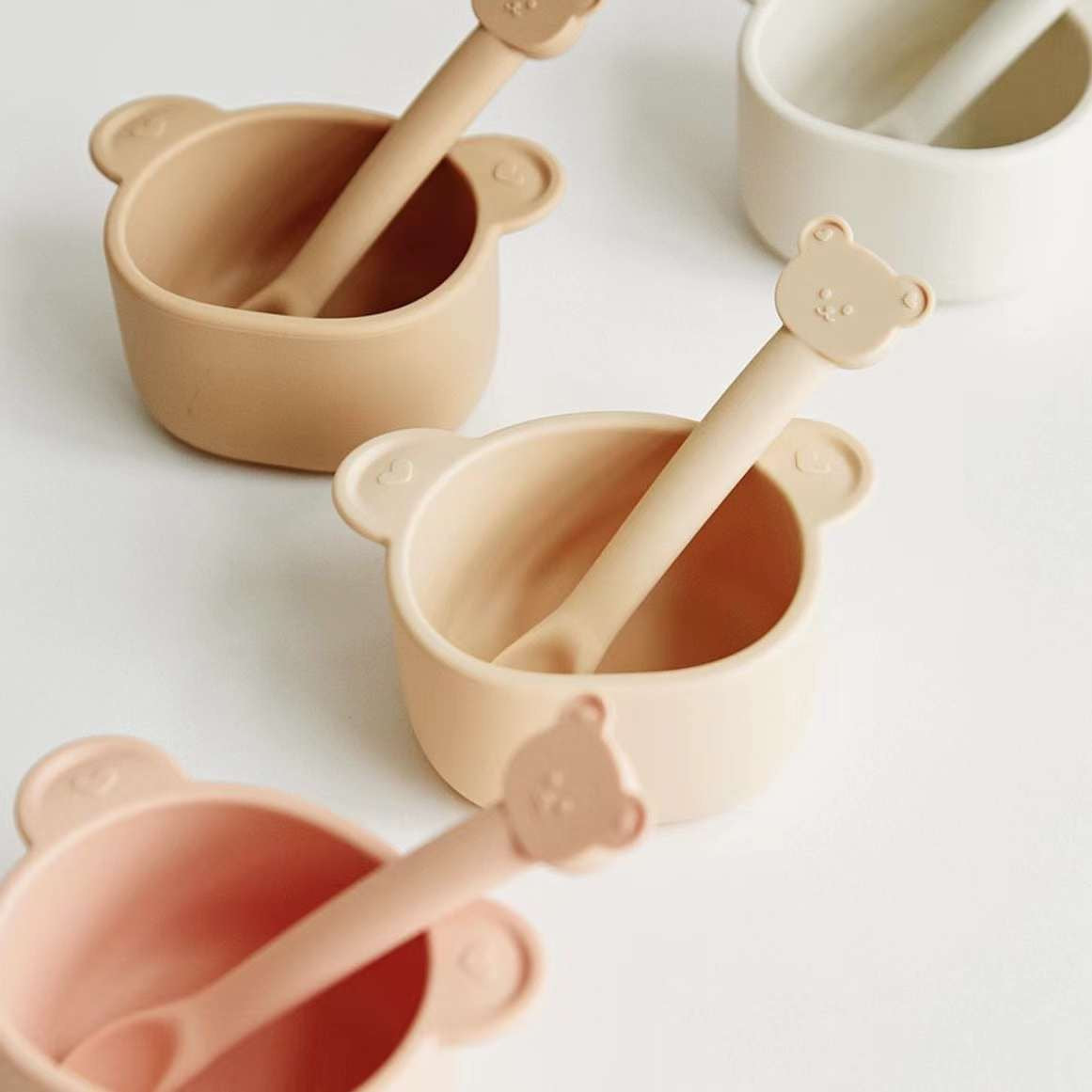 矽膠餐具系列-小熊碗