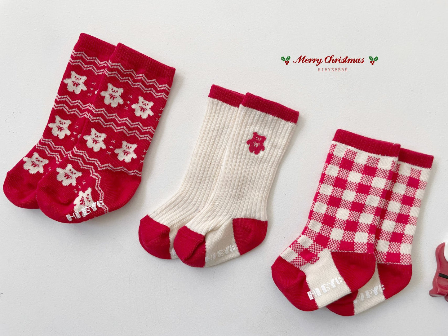 聖誕襪套裝(1set3對)