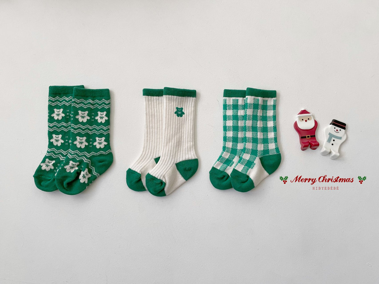 聖誕襪套裝(1set3對)