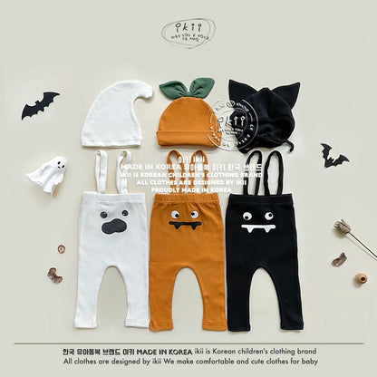 Halloween leggings overall(揹帶褲+帽子)